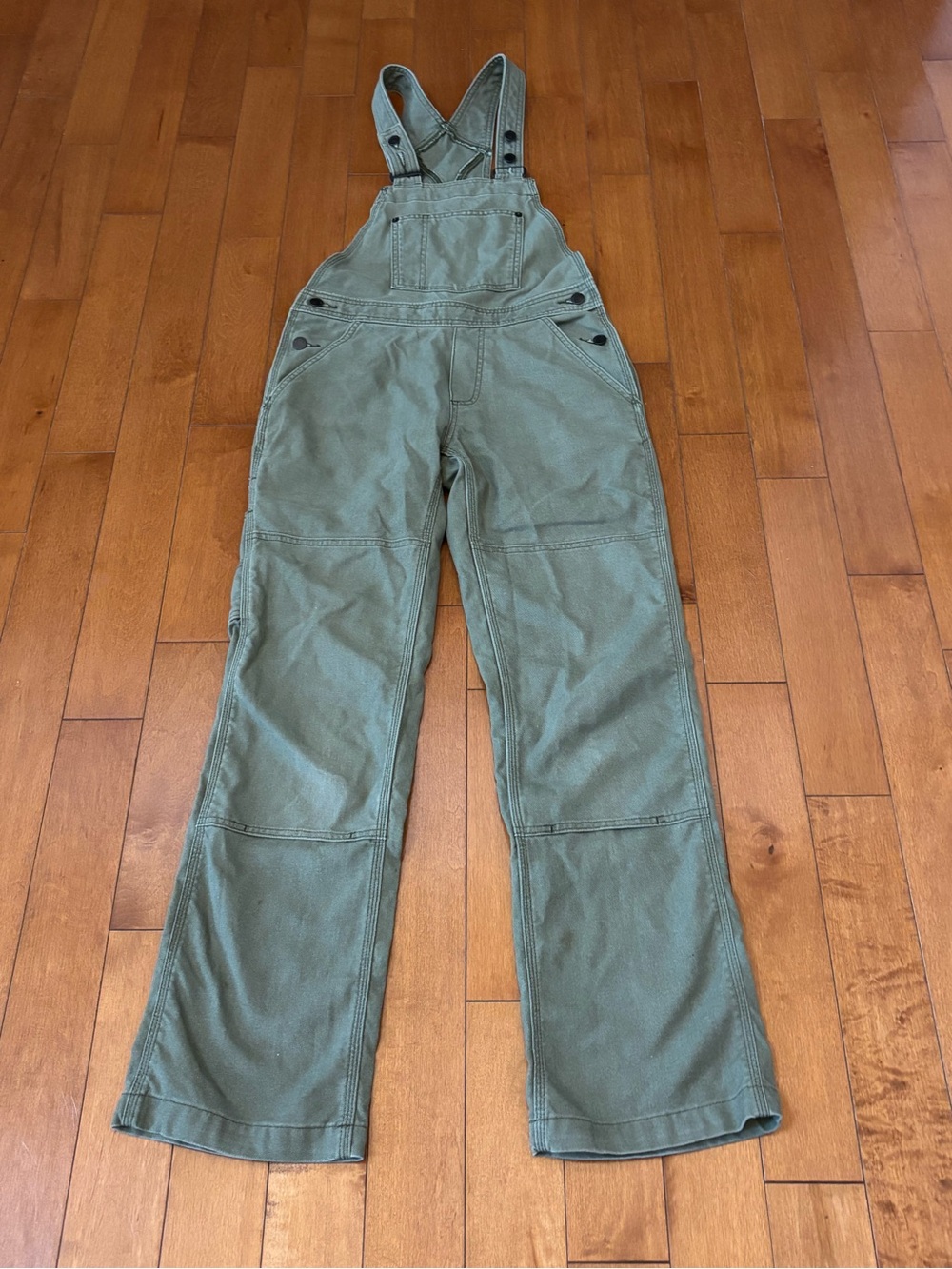 Patagonia Work Wear Olive Green Women's XS Overalls Hemp Cotton Blend